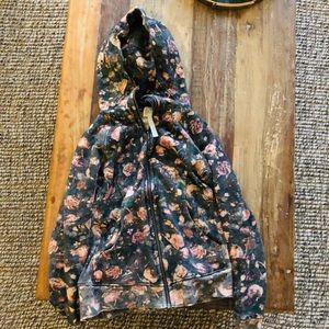 Flower print scuba sweatshirt